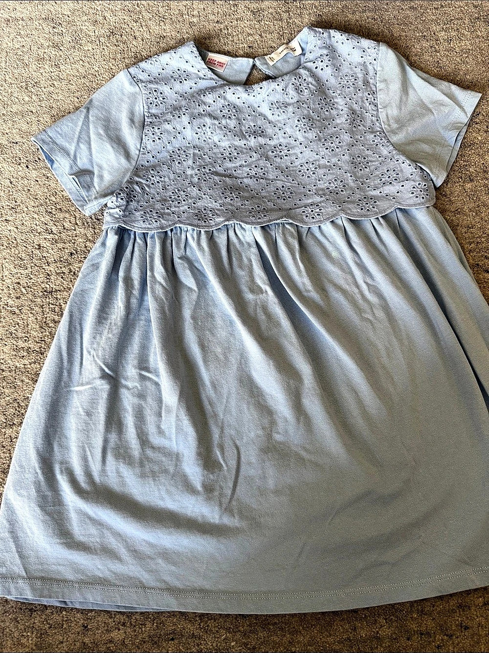 Mango Girls Floral Dress Size 5-6 Blue